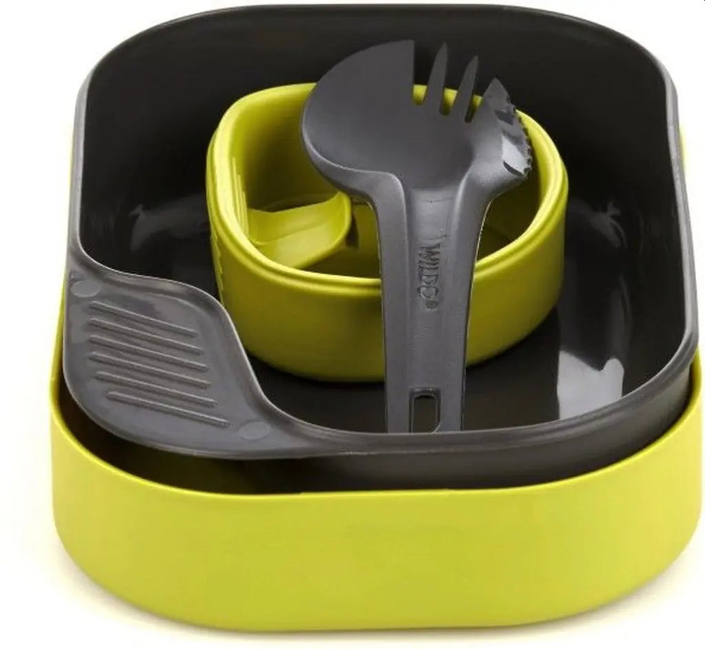 Wildo Matboks Light - 4 deler - Lime/Grå - Tallrikslådan