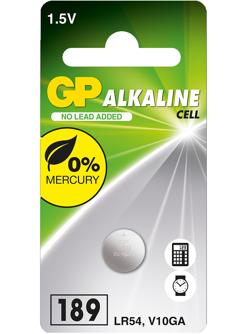 GP Batteri Knappcell - LR54 - 1,5V - 189/V10GA