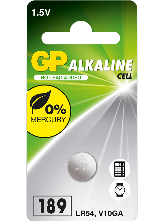 GP Batteri Knappcell - LR54 - 1,5V - 189/V10GA