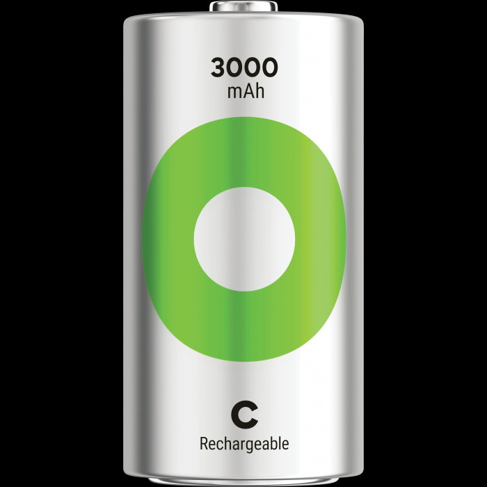 GP ReCyko C-batteri - 3000mAh - Oppladbart NiMH 1,2V - 2pk