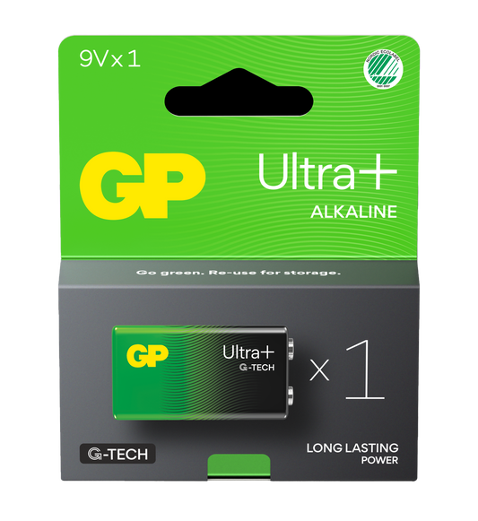 GP Ultra+ Alkalisk 9V-batteri - LR22/1604 - 9V