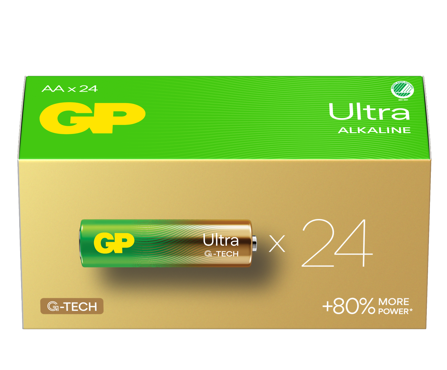 GP Ultra Alkalisk AA-batteri - 24pk - LR6 - 1,5V