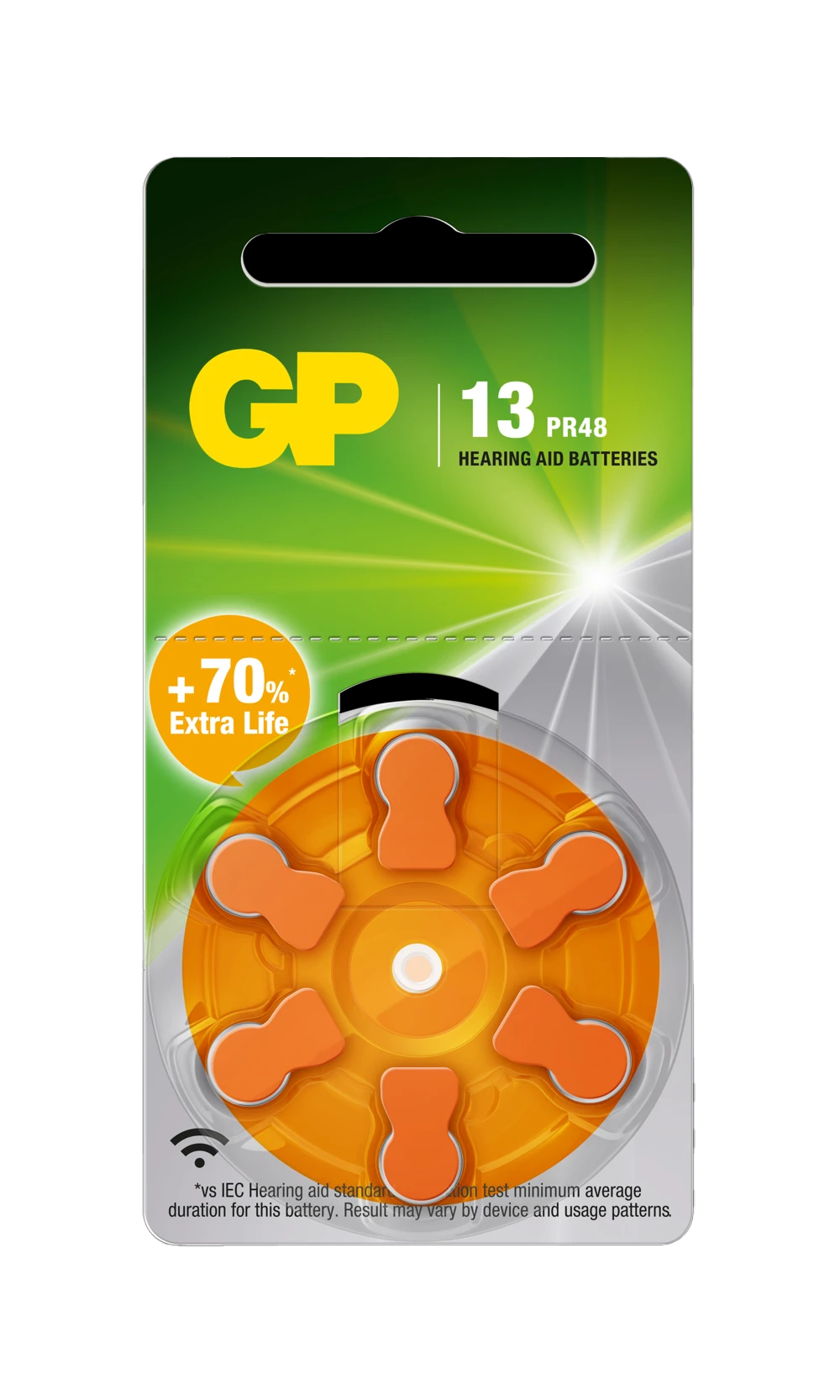 GP Batteri Høreapparat - ZA13/PR48 - Sink - 6pk