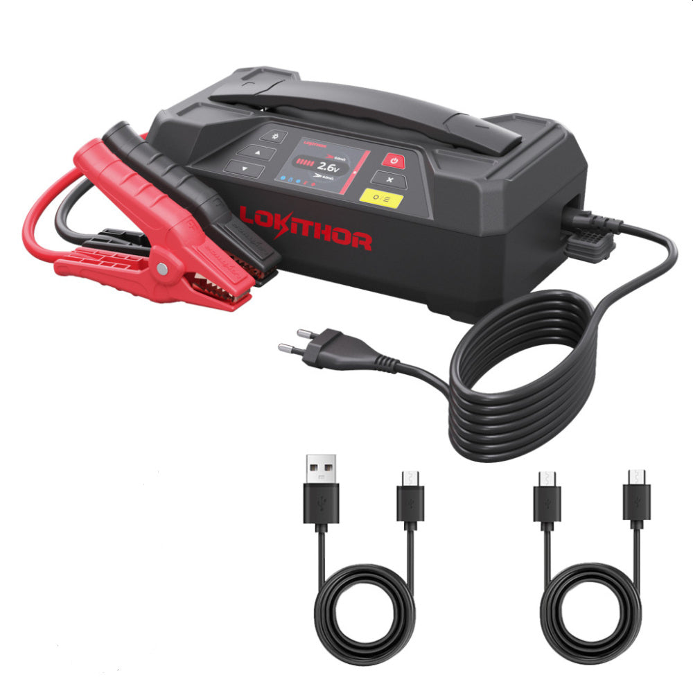 Lokithor The One - Batterilader og Jump Starter - 6/12V - 6A - 4250A