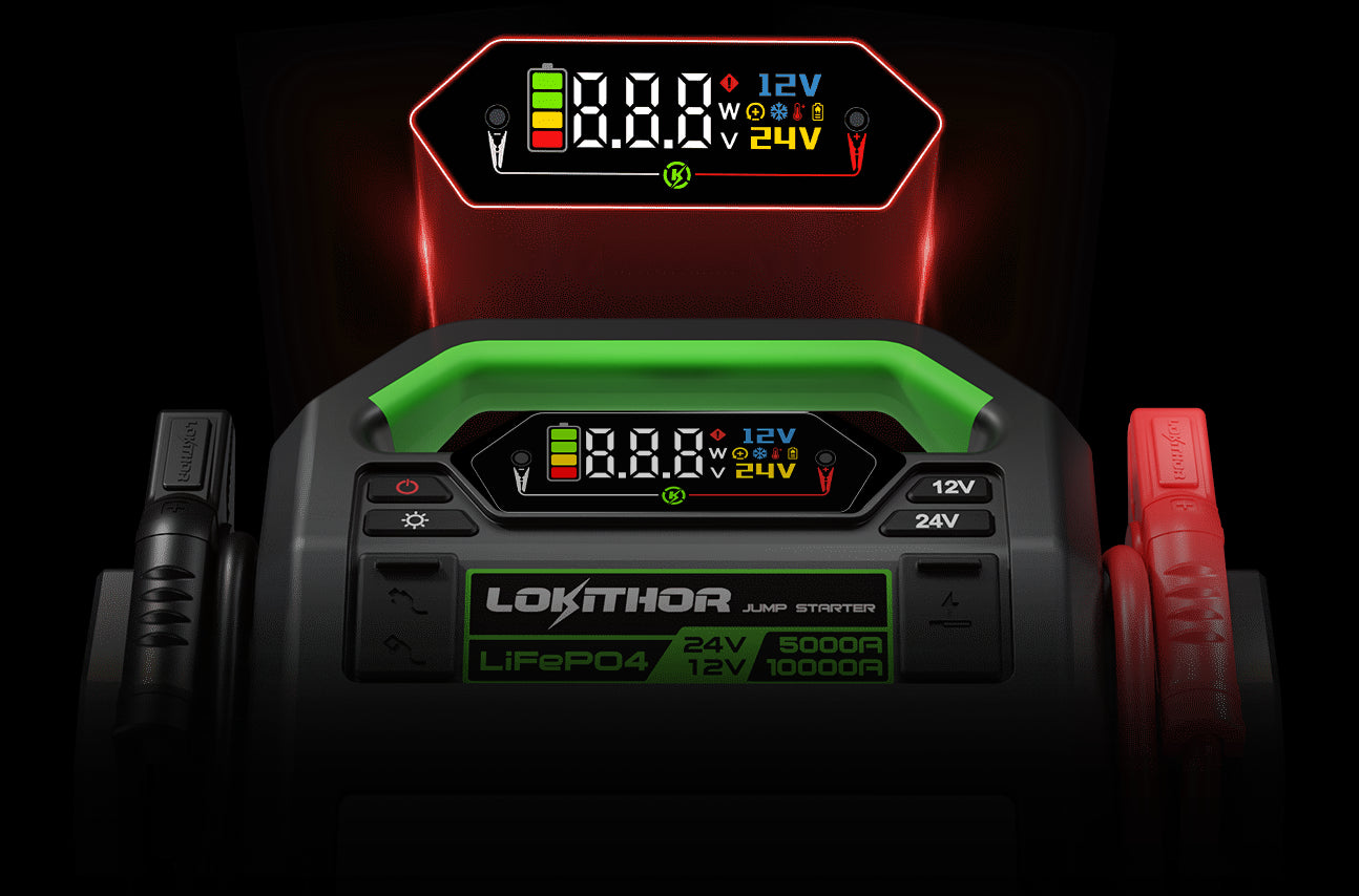 Lokithor J10000HD Jump Starter - 12/24V - 256Wh - 10000/5000A