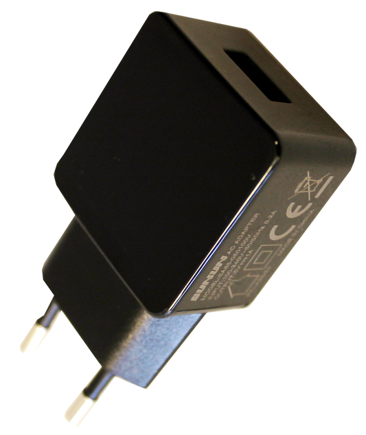 USB Lader 220V AC til 5V DC - 2000mA - Veggadapter