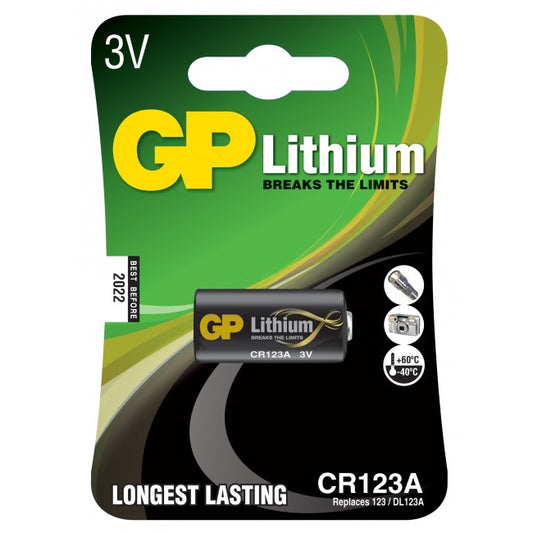 GP Batteri CR123A - 3V - Lithium