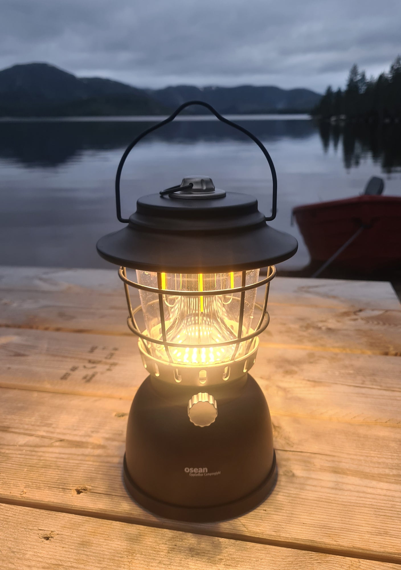Osean Campinglykt med Powerbank – 500 Lumen – 2 fargar LED – Oppladbar