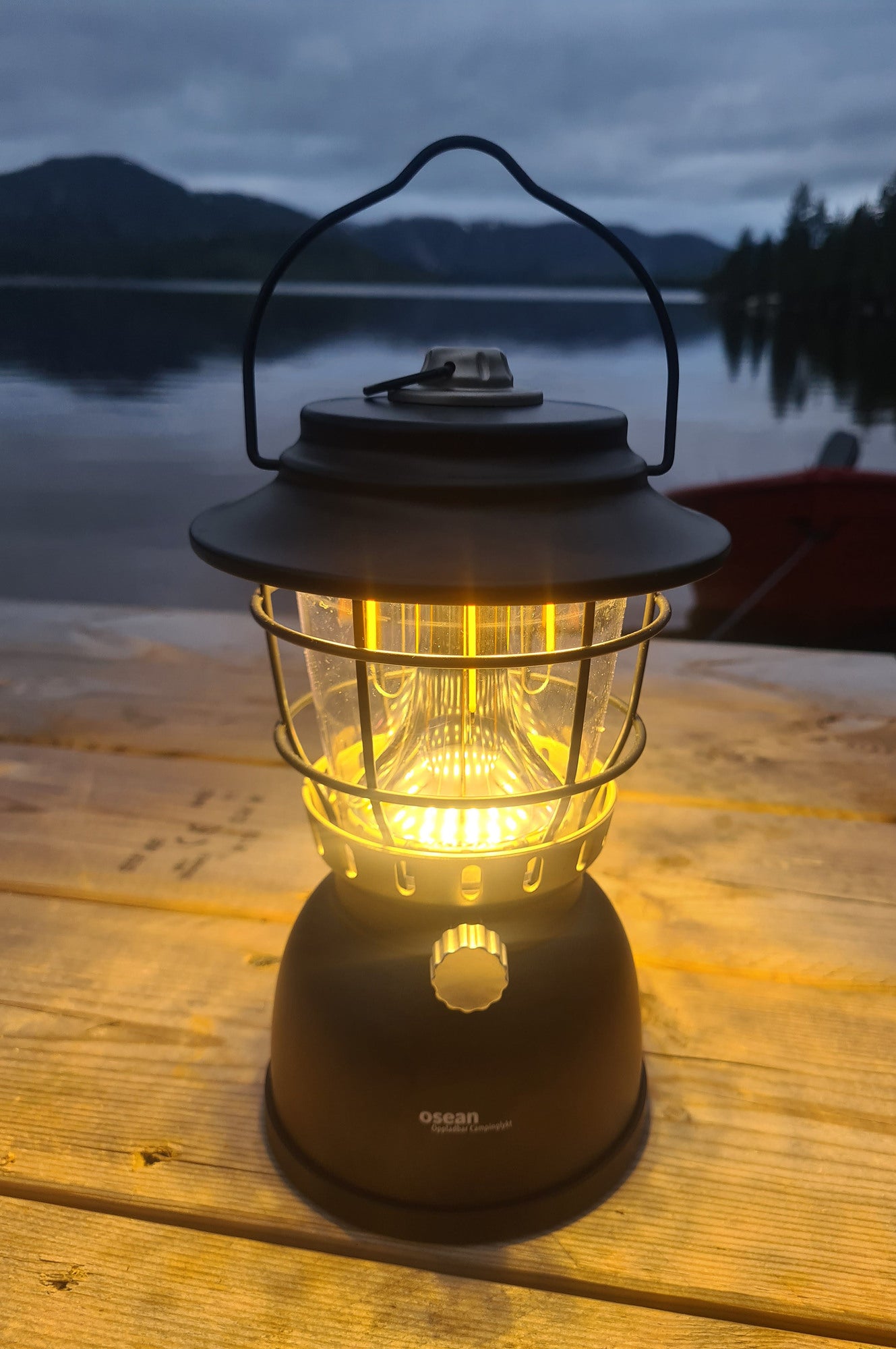 Osean Campinglykt med Powerbank – 500 Lumen – 2 fargar LED – Oppladbar