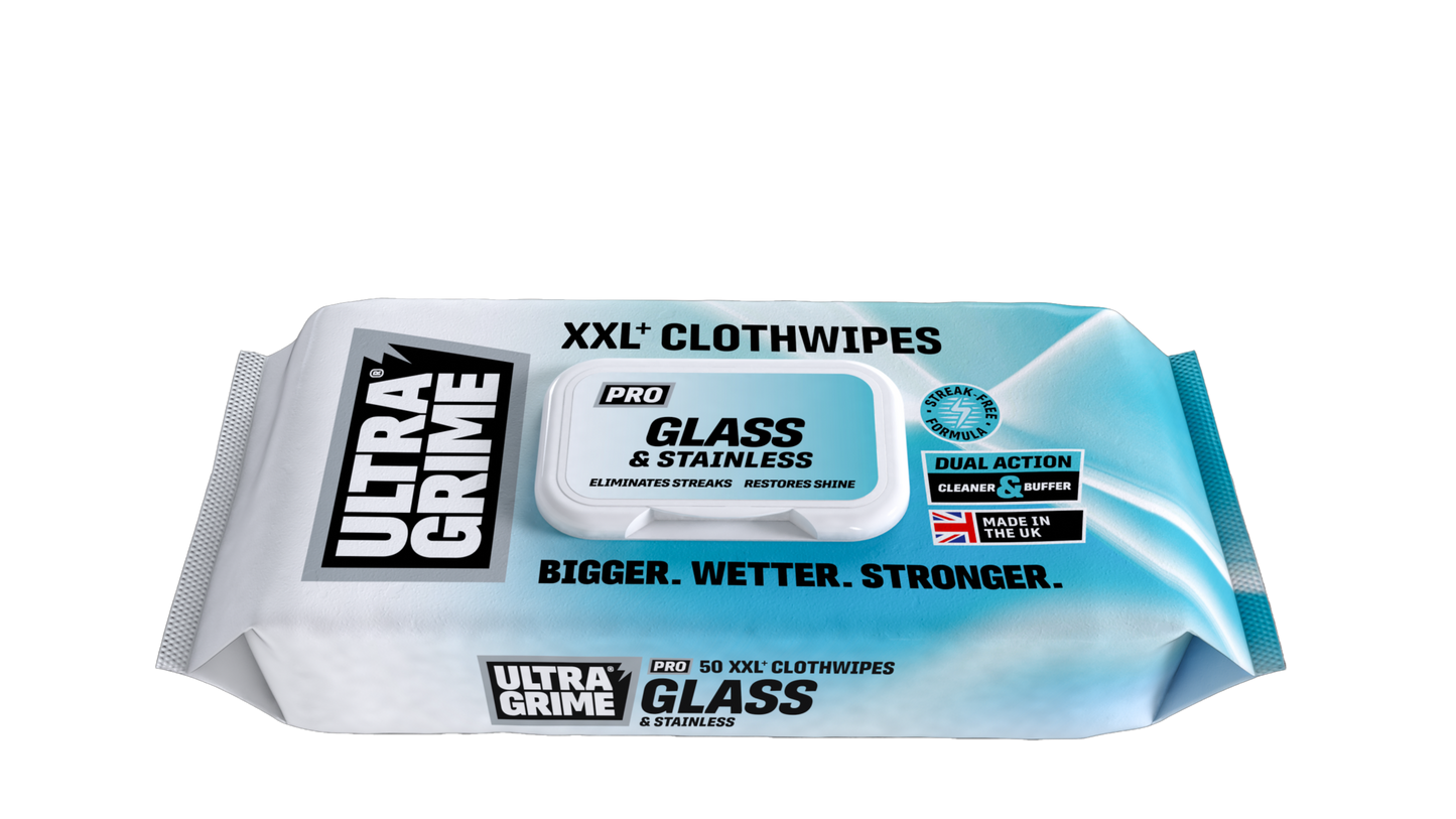 UltraGrime PRO Glass&Stainless - 50stk - Rengjøringskluter wipes