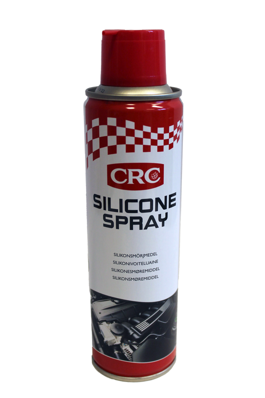 CRC Silikonspray 250ml - Smører og Beskytter Plast Gummi Silikon