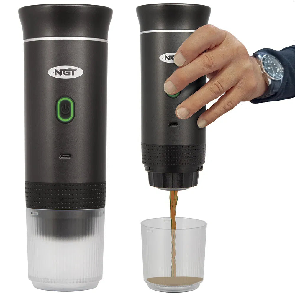 NGT Portable Espresso Kaffebrygger - Oppladbar - Kapsel og Filterkaffe - 20 Bar
