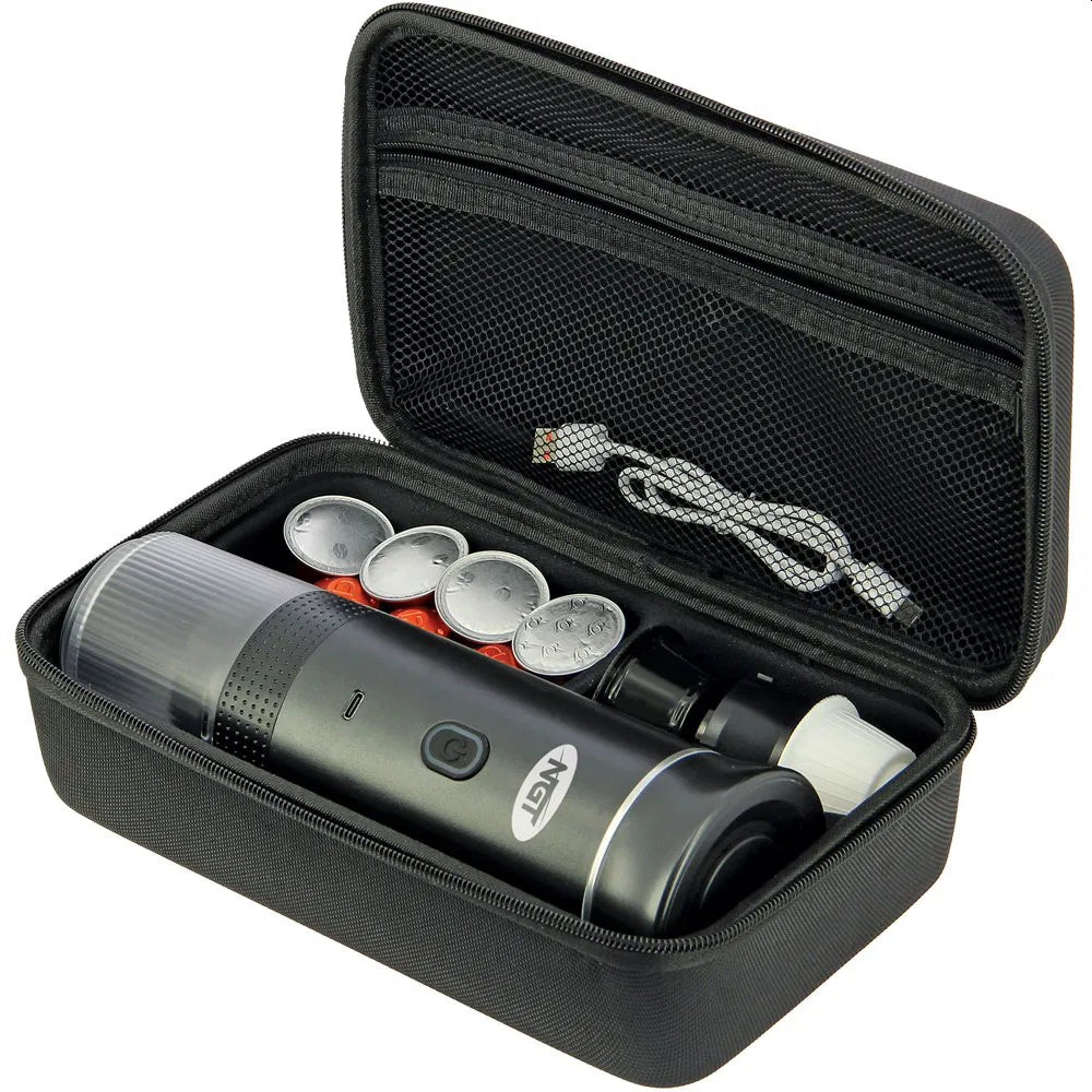 NGT Portable Espresso Kaffebrygger - Oppladbar - Kapsel og Filterkaffe - 20 Bar
