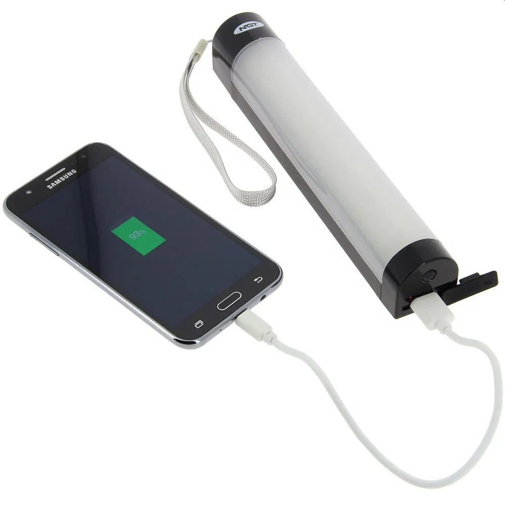 NGT Bivvy Light - Oppladbar Teltlykt - Powerbank - Fjernkontroll - Rødt Nattlys