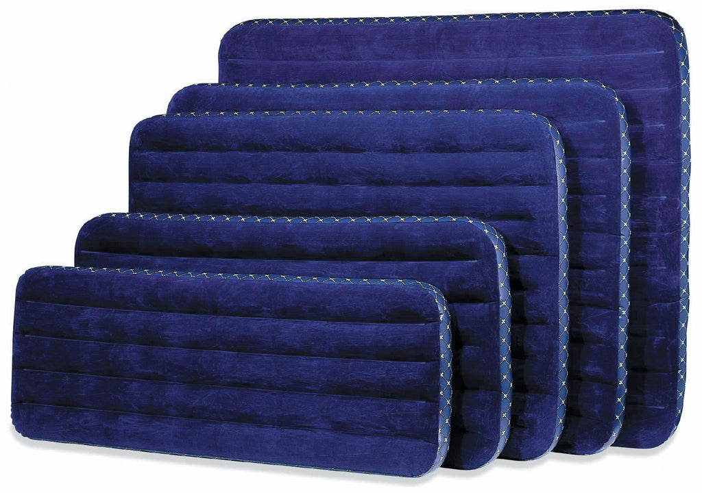 Luftmadrass Velur Queen - Blå - 203x152x22cm - Camping og Gjester
