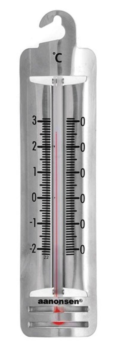 Aanonsen - Termometer Kjøl/Frys - Rustfritt Stål -40°C til +40°C