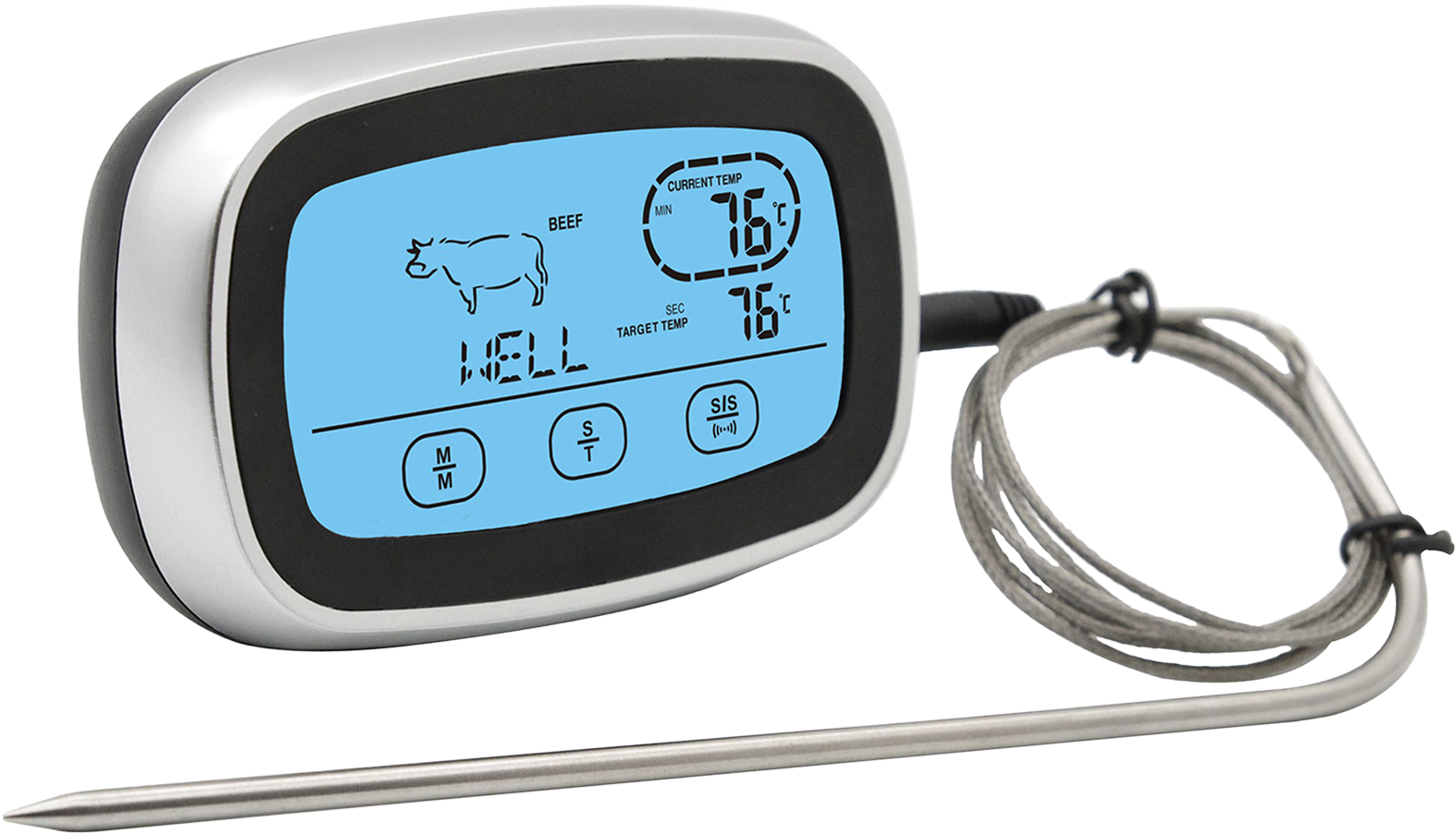 Osean Steketermometer - Digitalt - med Presets og Timer - Touchscreen