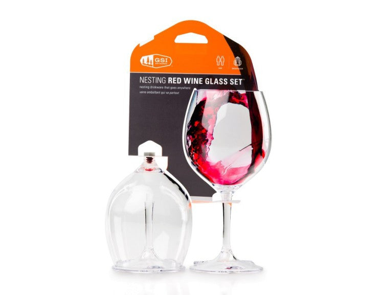 GSI Nesting Rødvinsglass - 2pk - Plast - Støtresistent - Tur