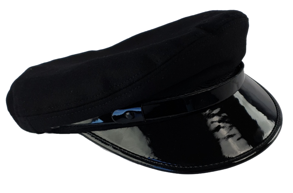 Skipperlue med blank brem – Str. 57–62 57