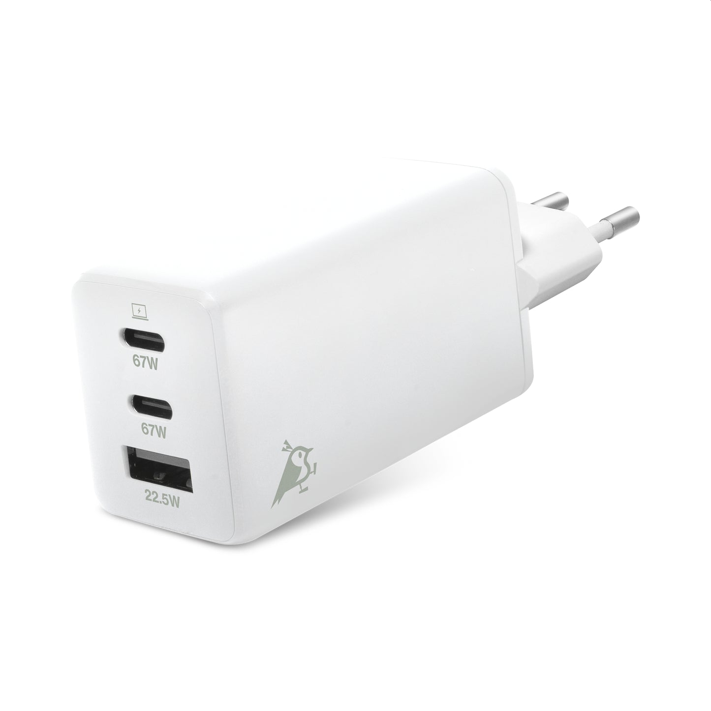 Aqiila Chargebird W3 – Vegglader 67W, 2x USB-C + 1x USB-A