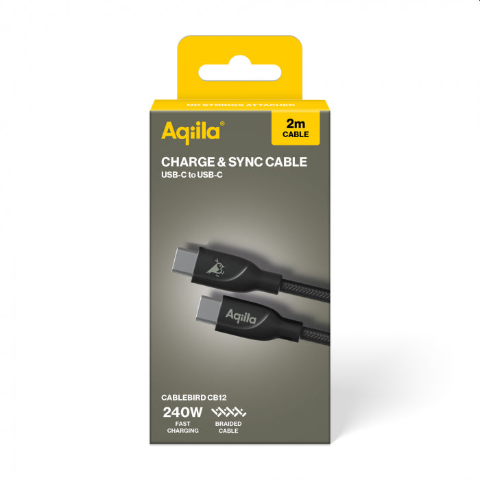 Aqiila Cablebird CB11 - USB-C til USB-C Kabel - 240W - 1m / 2m 1 m