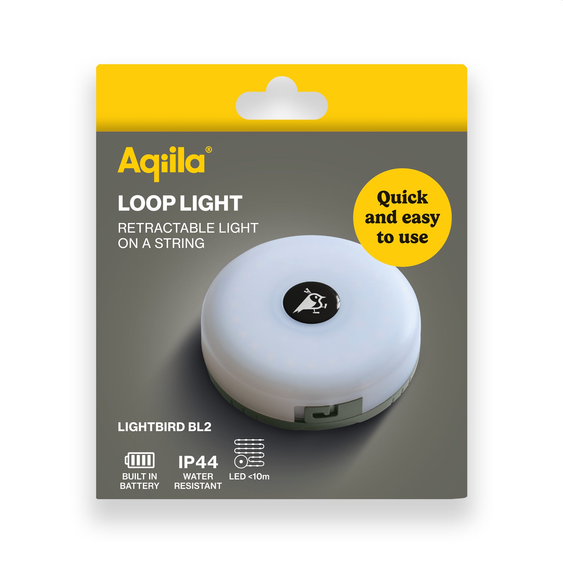 Aqiila Lightbird BL2 – Uttrekkbar Lyslenke – Camping – Oppladbar