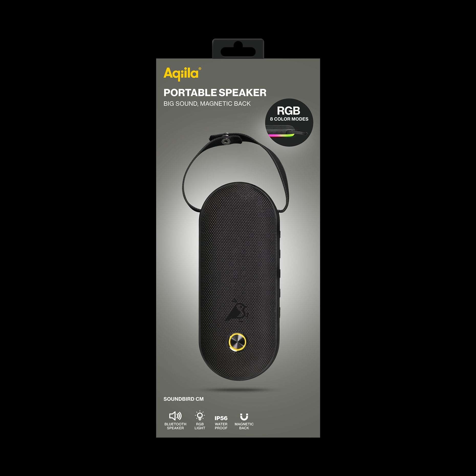 Aqiila Soundbird CM - Bærbar Høyttaler - 30W - 8 RGB