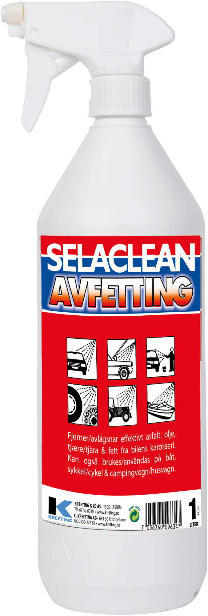 Selaclean Avfetting – Spray – 1 liter