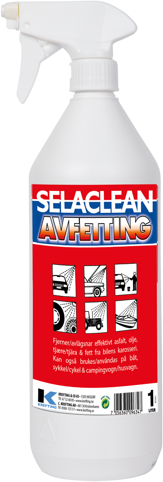 Selaclean Avfetting – Spray – 1 liter