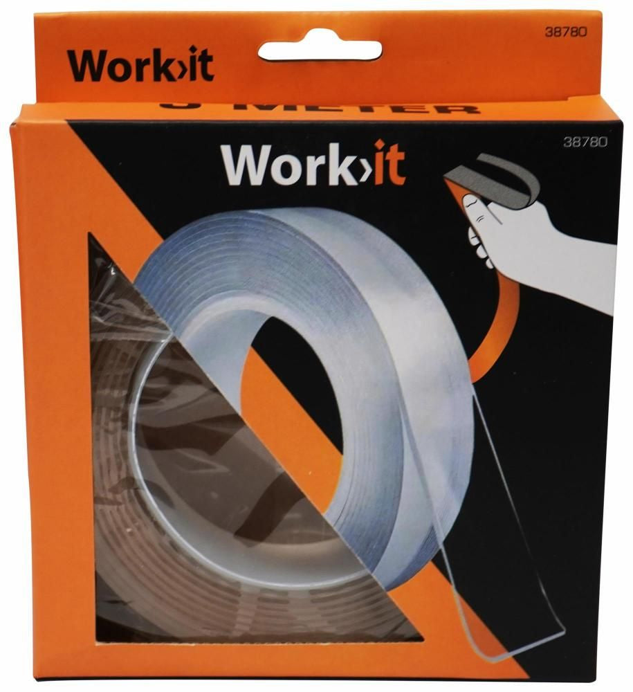 Dobbeltsidig Nano-Gel Tape - 3 Meter - Gjennomsiktig Ultrasterk Tape