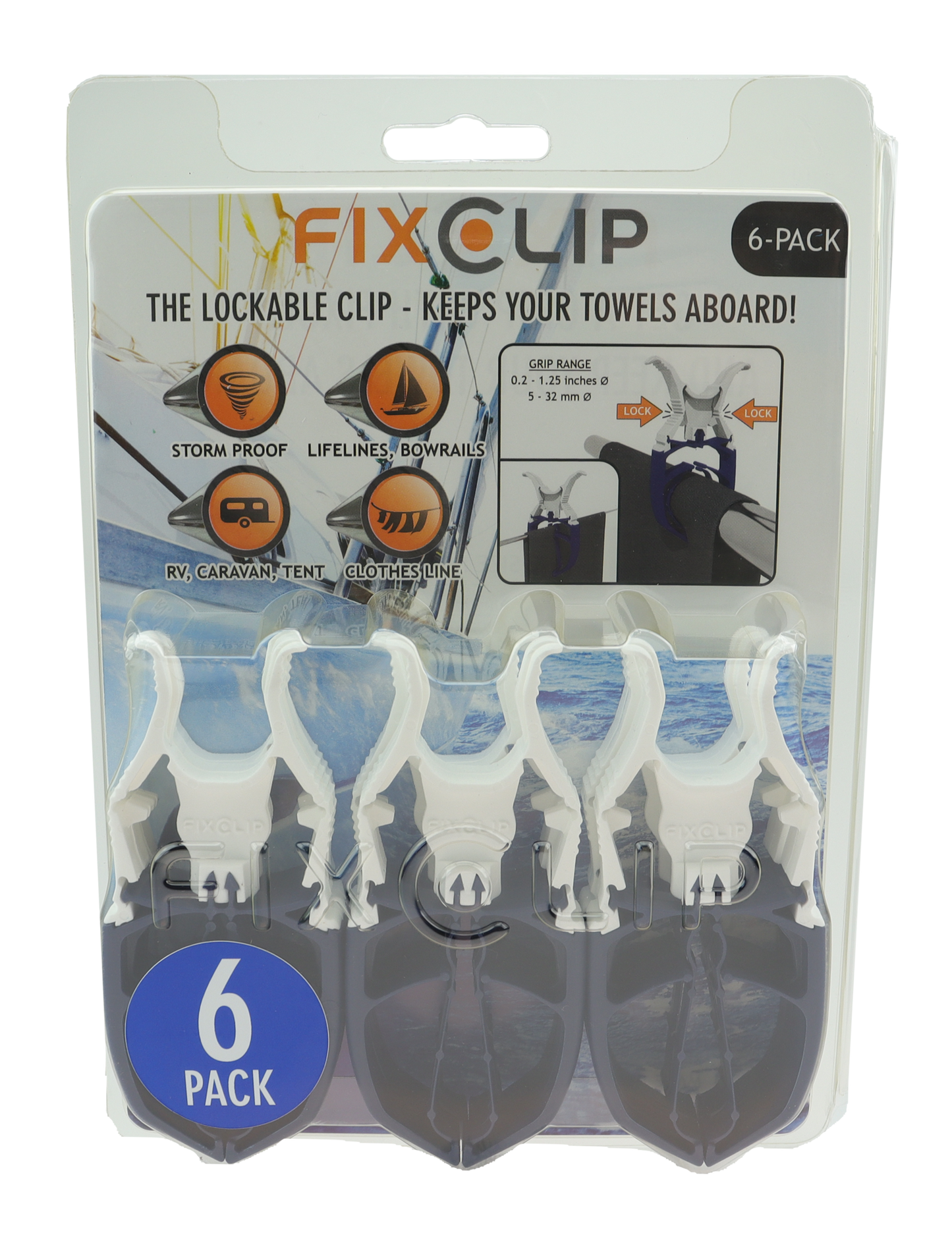 FixClip Klesklype - 6 pk - 5-32mm