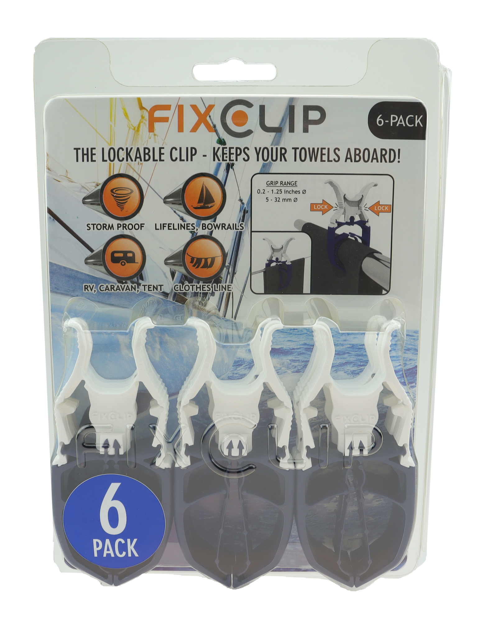 FixClip Klesklype - 6 pk - 5-32mm