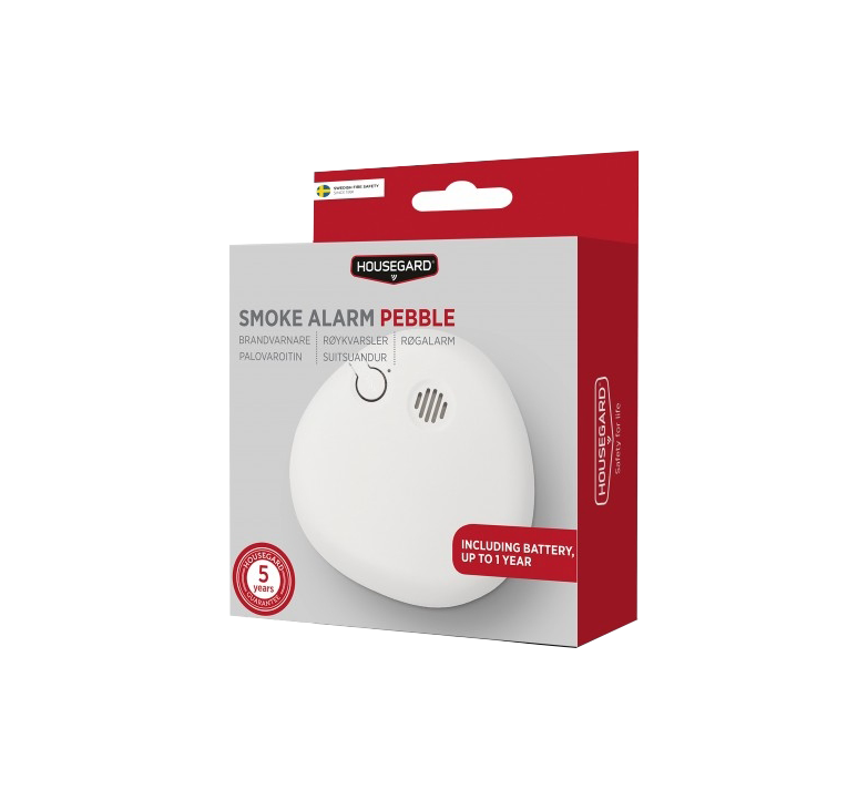 Housegard Pebble Røykvarsler – SA700 – Optisk – 9V batteri