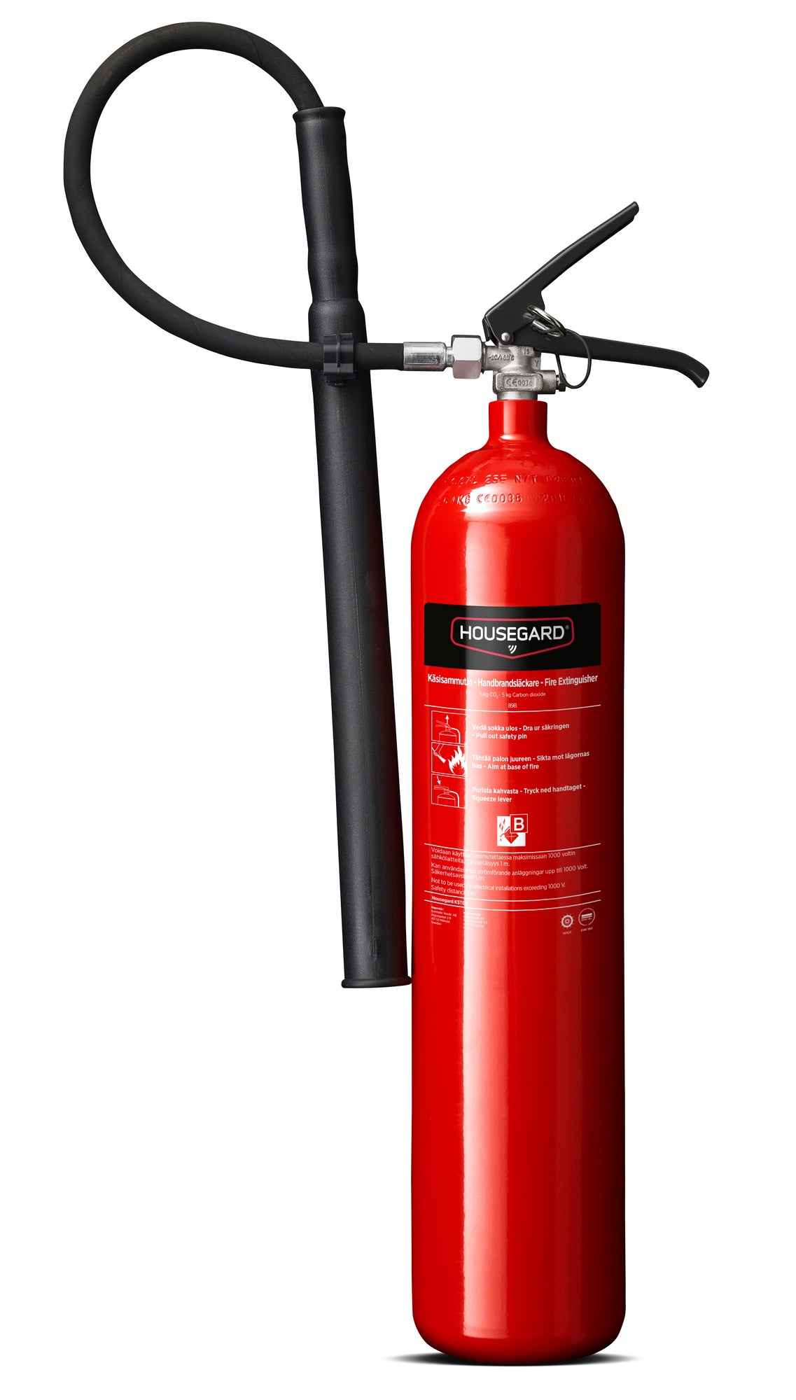 Housegard CO2 Brannslukker K5TGX 5kg - 89B - Ren Slukking - Serverrom Kontor