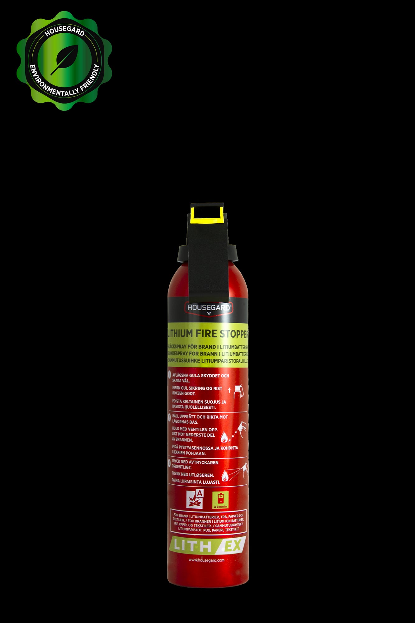 Housegard Brannslukker Lith-EX – Slukkespray for Lithium-batteriar – 500 ml