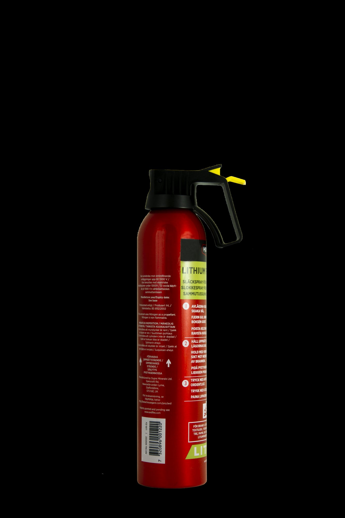 Housegard Brannslukker Lith-EX – Slukkespray for Lithium-batteriar – 500 ml