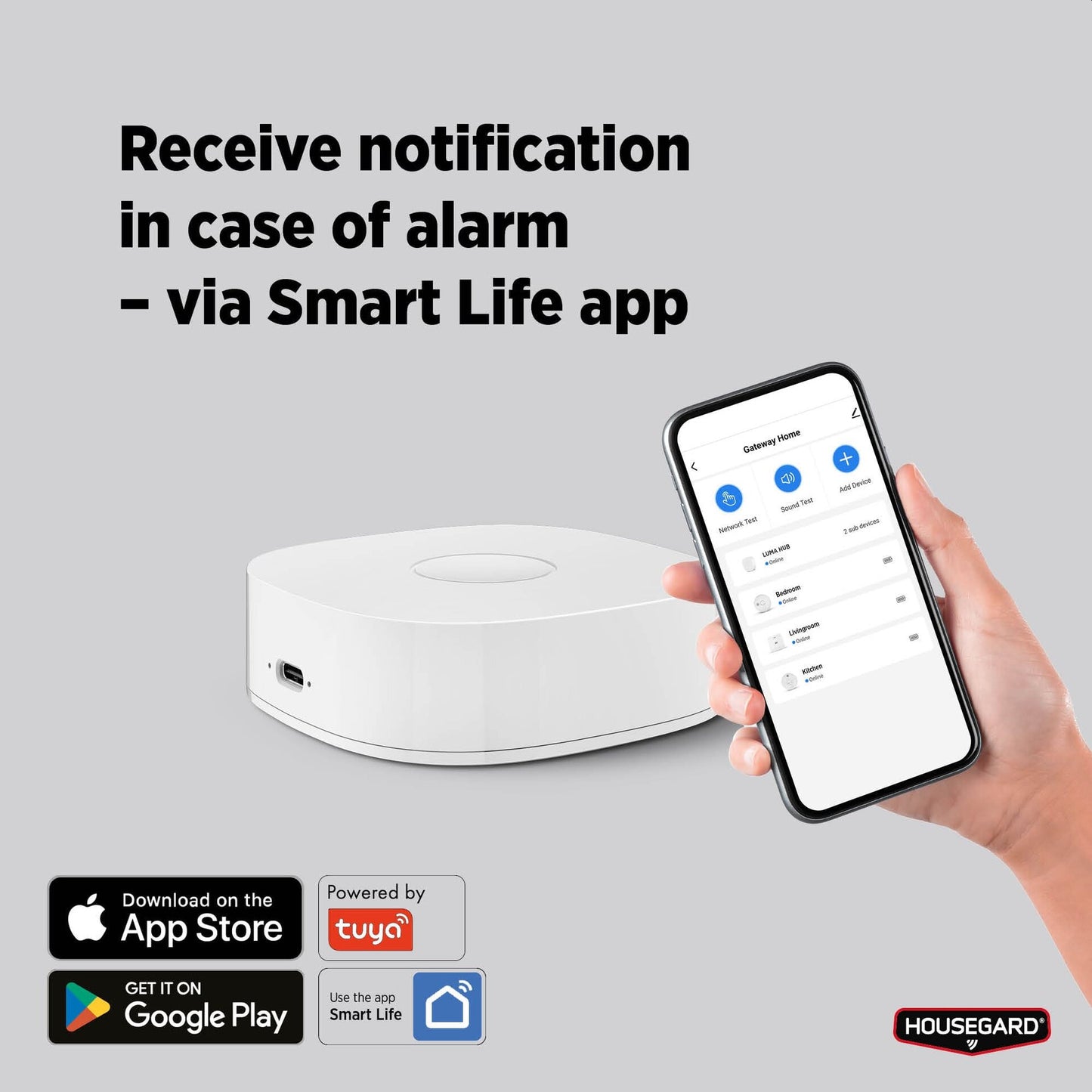 Housegard HUB Luma – GW650 – WiFi – Sentral for Luma-system