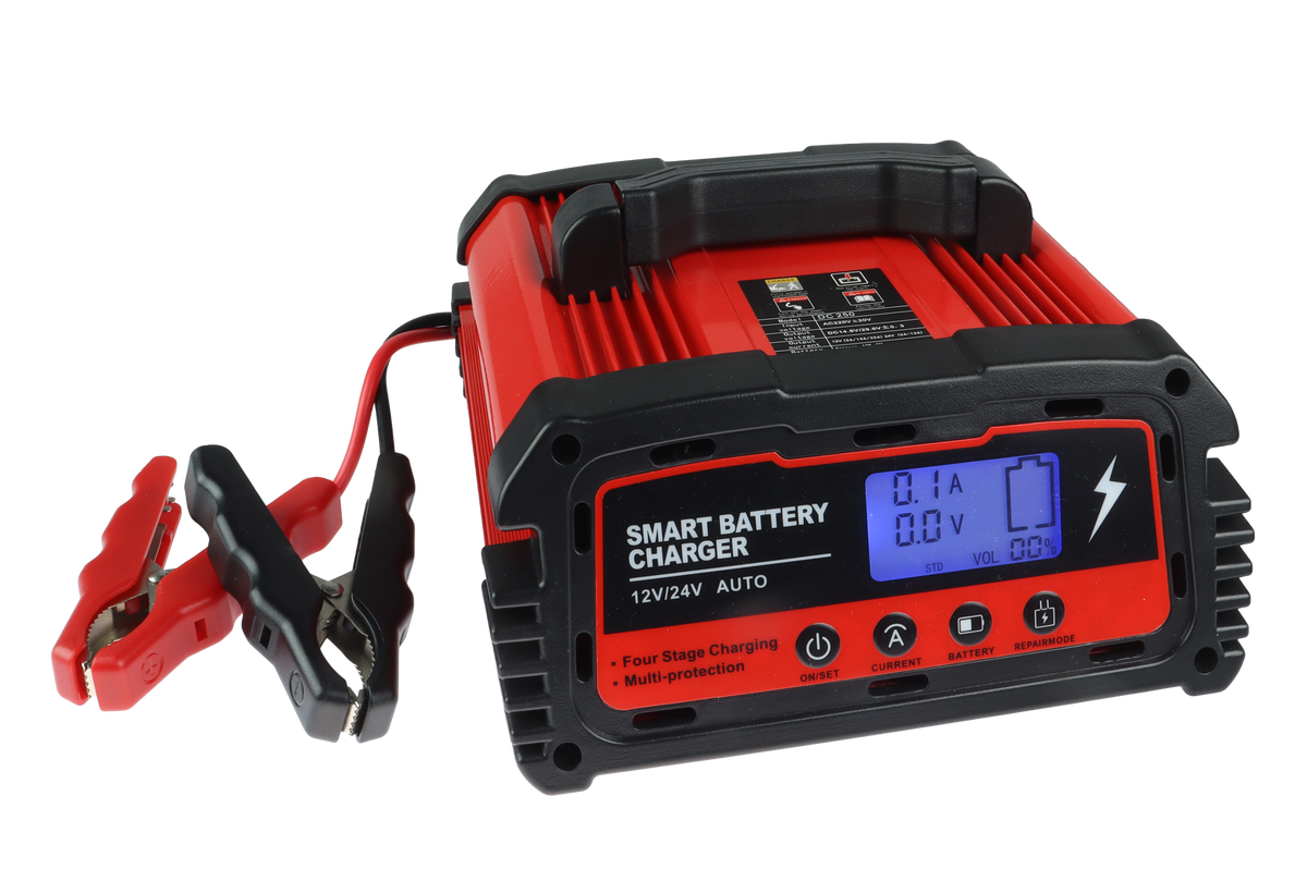 Smart Batterilader 25A - 12v/24v - 4 steg - AGM/GEL/STD