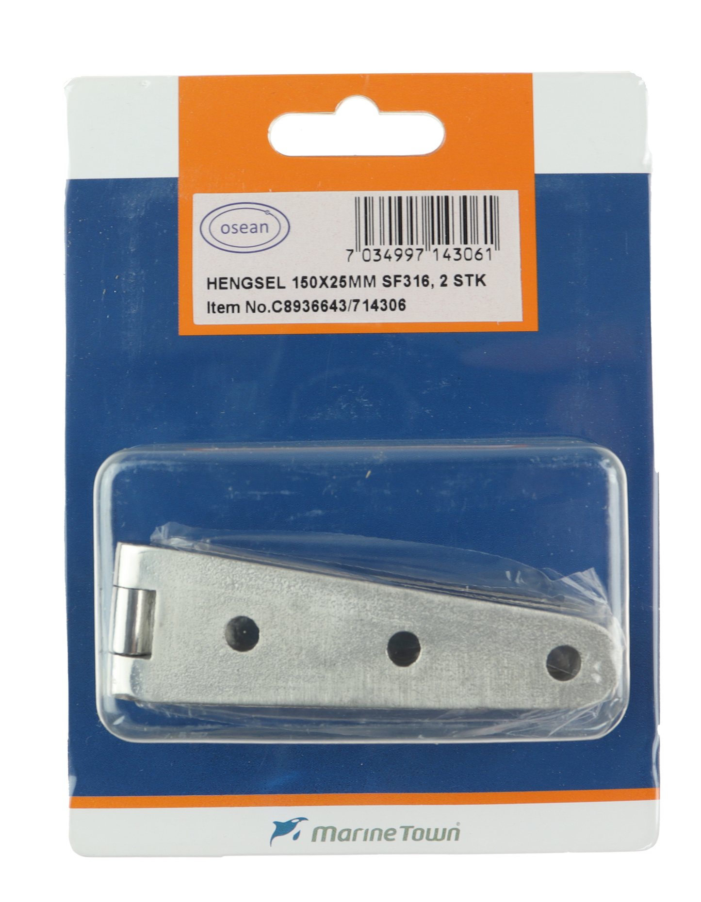 Osean Hengsel syrefast støpt - 2pk - SF316 - 150x25mm