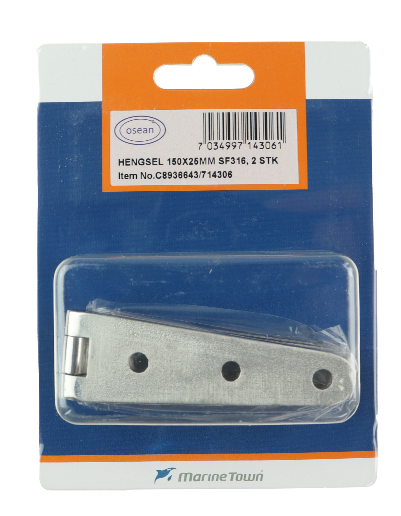 Osean Hengsel syrefast støpt - 2pk - SF316 - 150x25mm