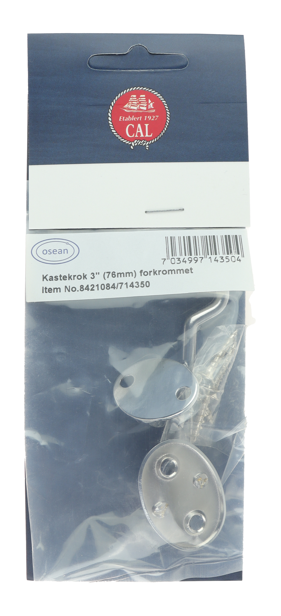 Kastekrok 72mm - Forkrommet messing