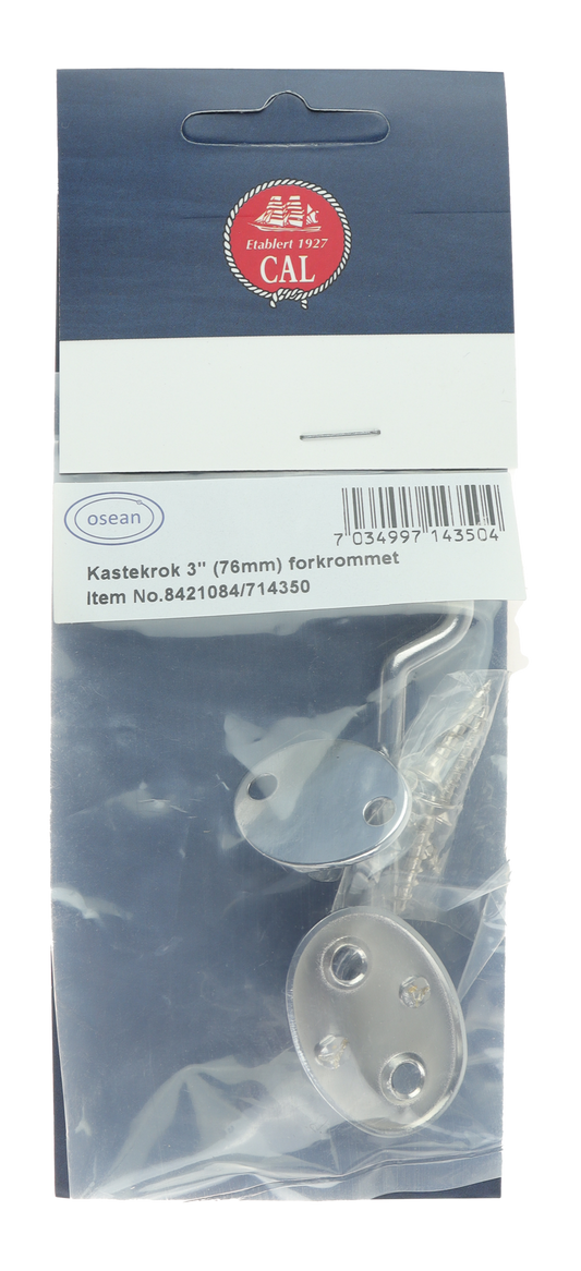 Kastekrok 72mm - Forkrommet messing