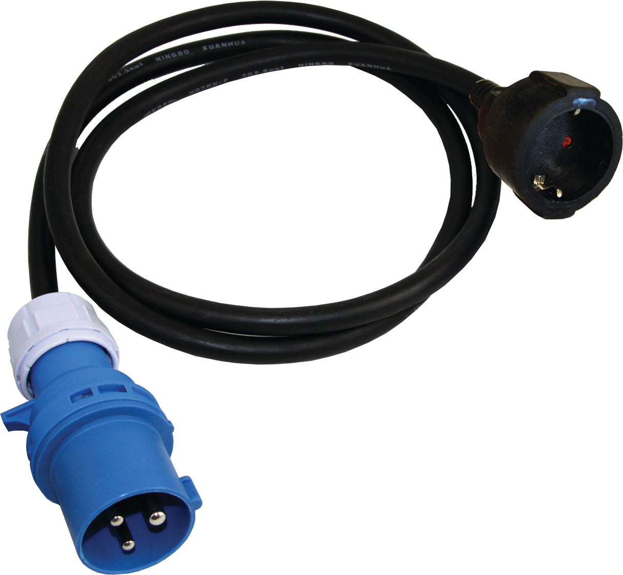 Overgangskabel 16A - CEE han - Schuko hun - 30cm - IP44