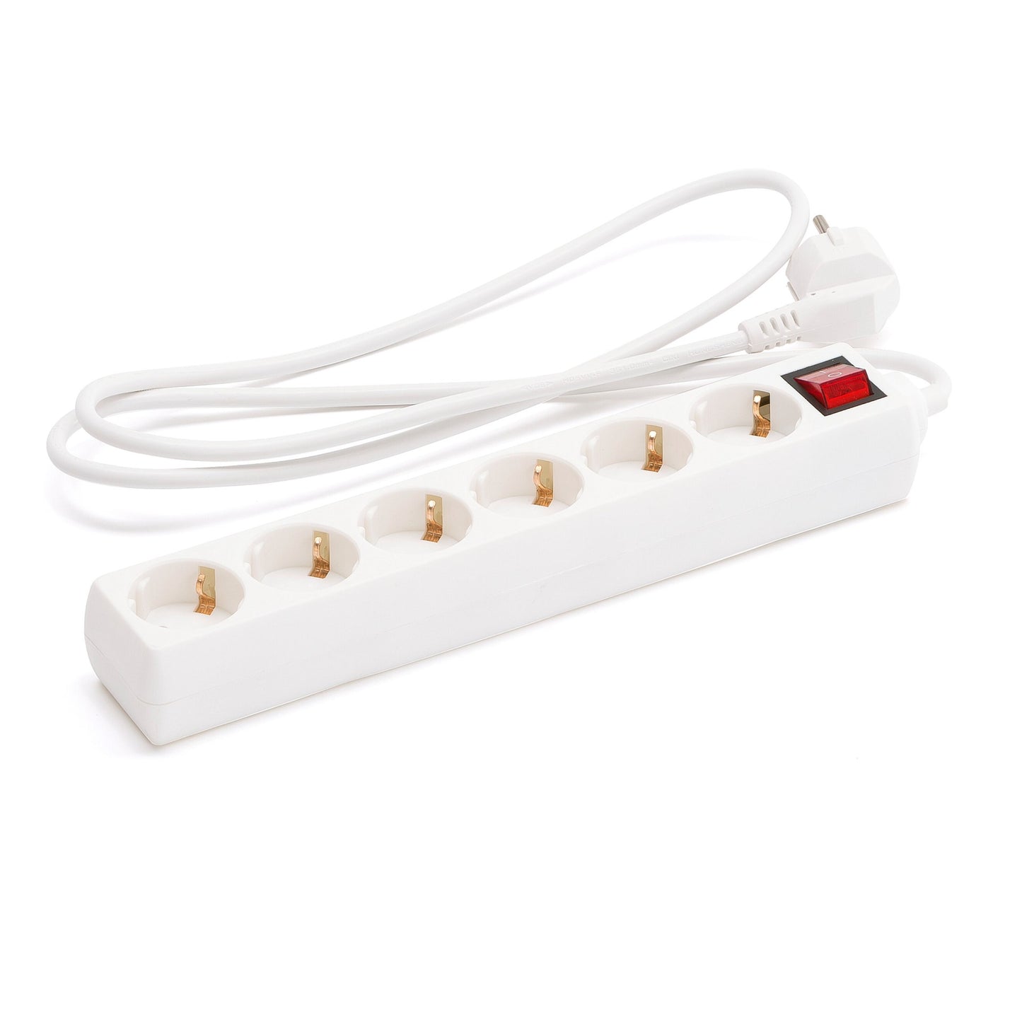 Forgrener 6-veis med Bryter og Jord - 3Gx1,0mm² - 1,5m
