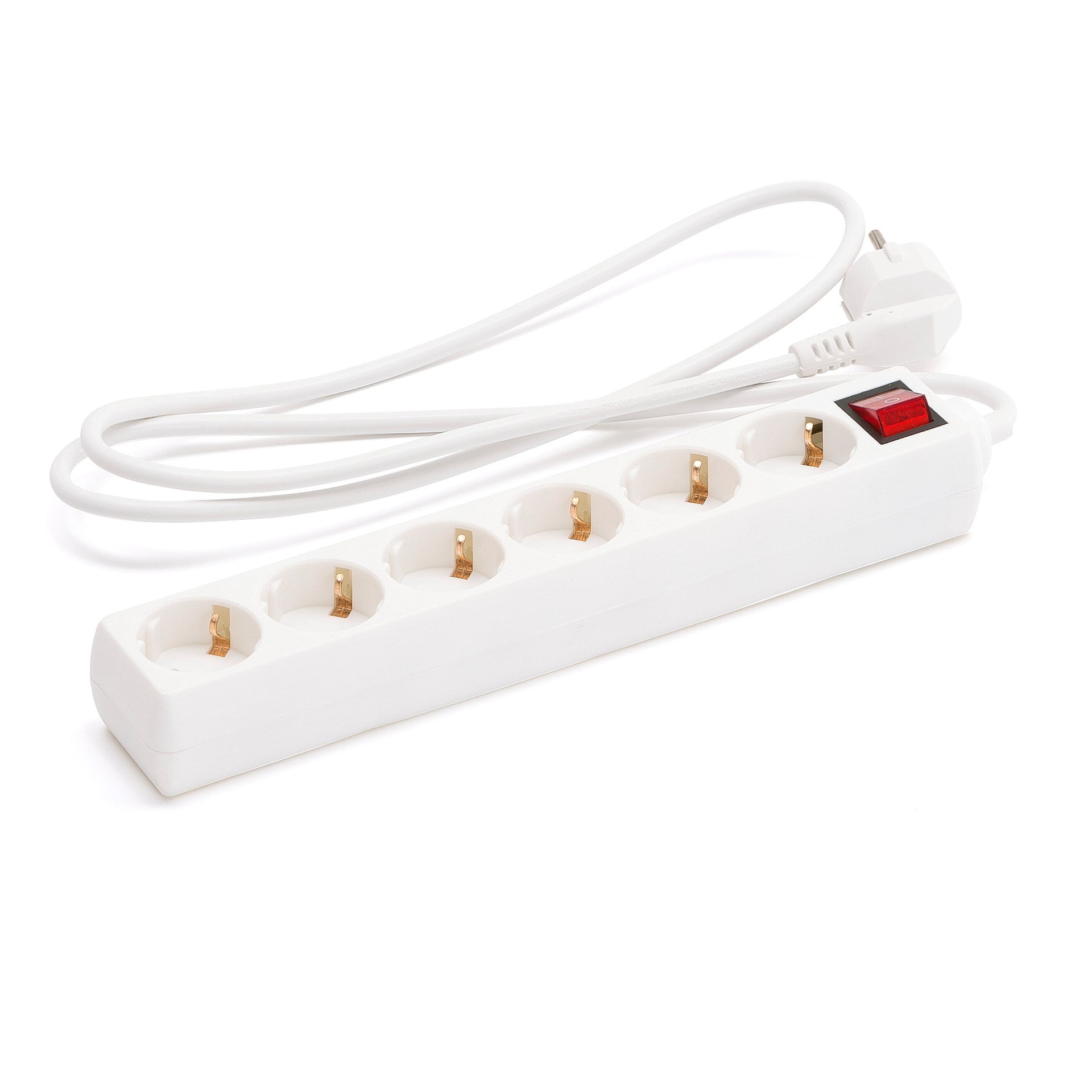 Forgrener 6-veis med Bryter og Jord - 3Gx1,0mm² - 1,5m