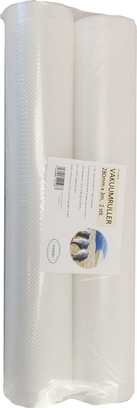 Osean Vakuumpose - Rull - 280mm x 3m - 2 stk