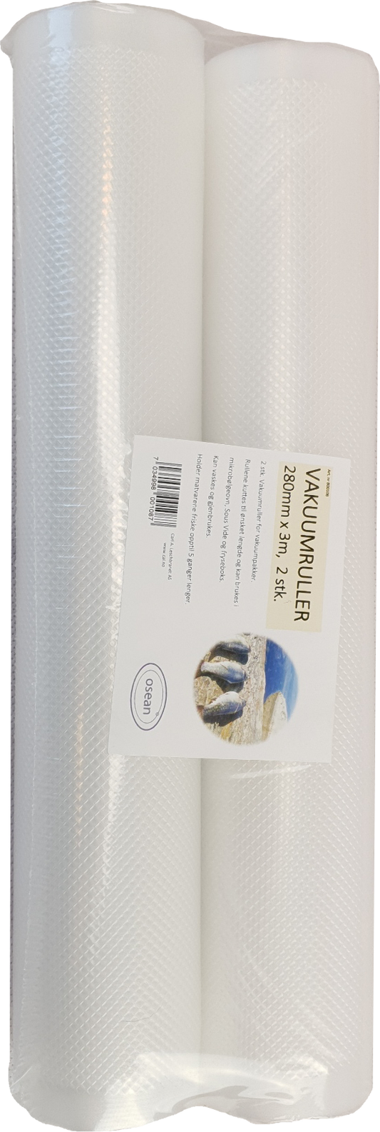 Osean Vakuumpose - Rull - 280mm x 3m - 2 stk