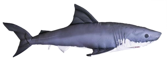 Fiskepute Hvithai 120cm - Naturtro Haipute Gaby Carcharodon carcharias