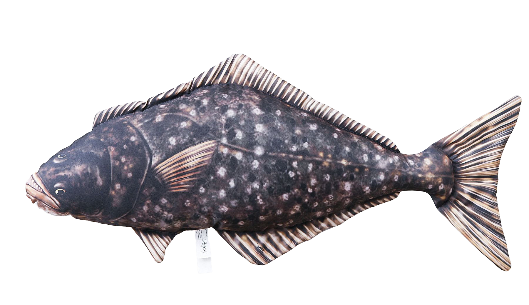 Fiskepute Kveite 72cm - Naturtro Pute Gaby Hippoglossus hippoglossus