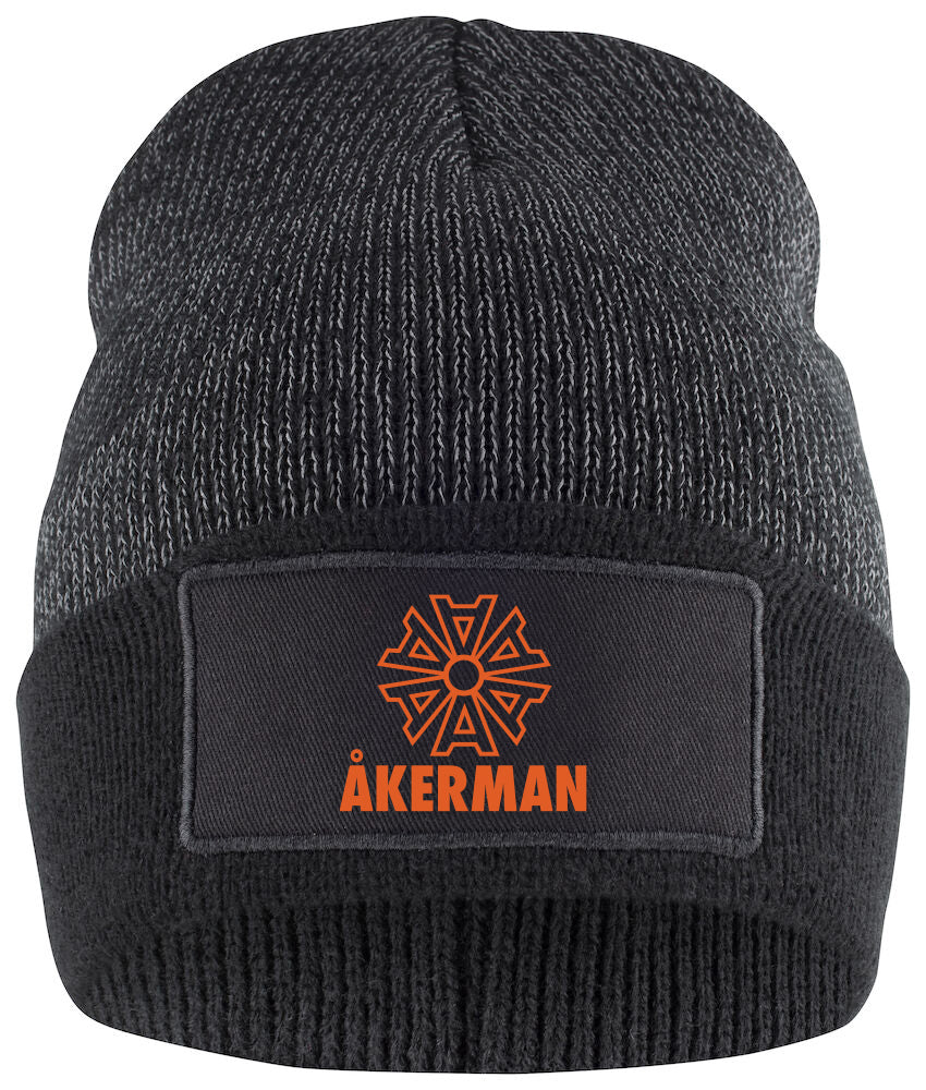 Åkerman vinterlue Sort med REFLEKS